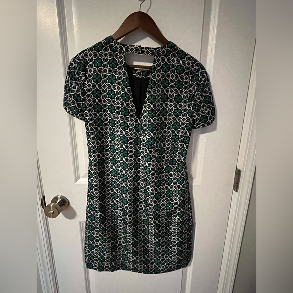 J.Crew Dresses | silk lattice pattern shift dress, size 0 - Picture 7 of 8